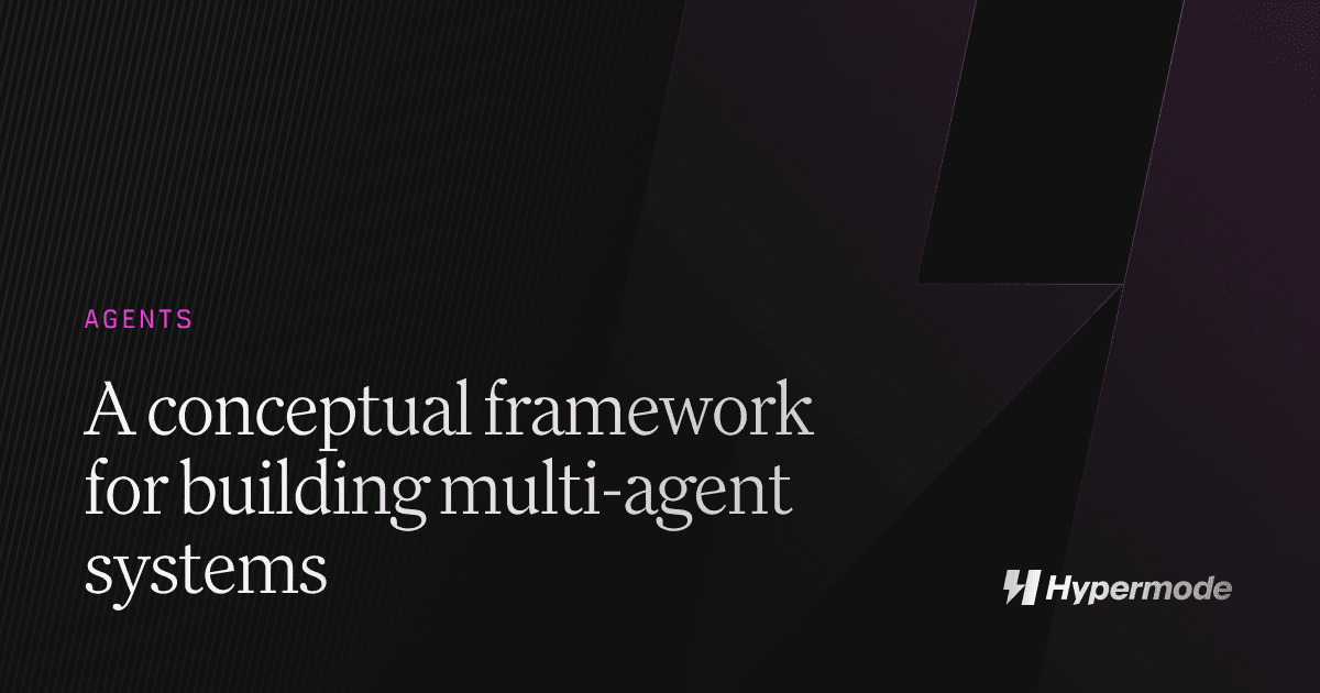 A conceptual framework for building multi-agent systems