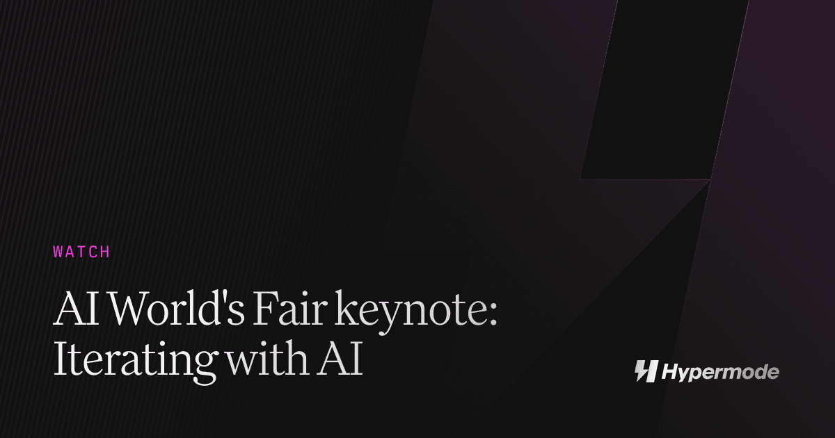 Video: AI World's Fair Keynote, Iterating with AI