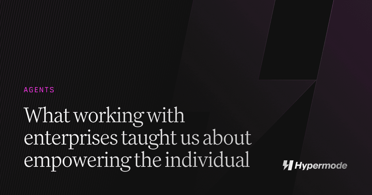 What working with enterprises taught us about empowering the individual