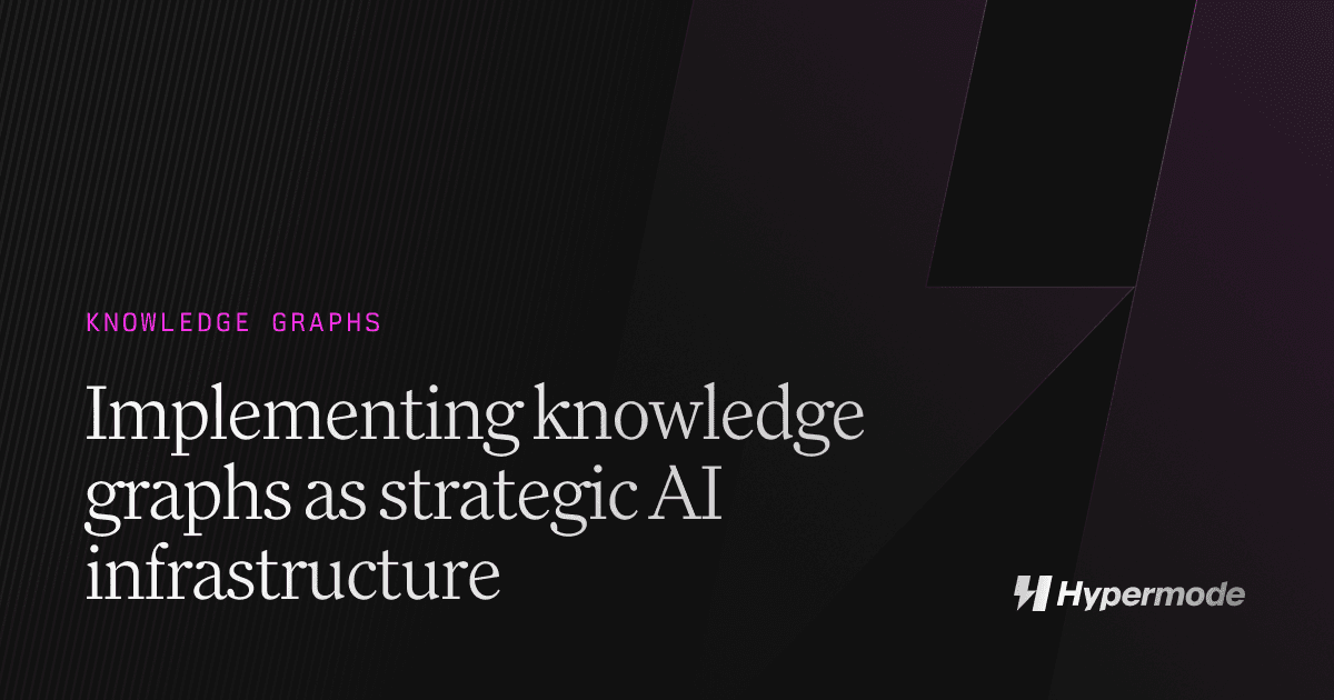Implementing knowledge graphs as strategic AI infrastructure