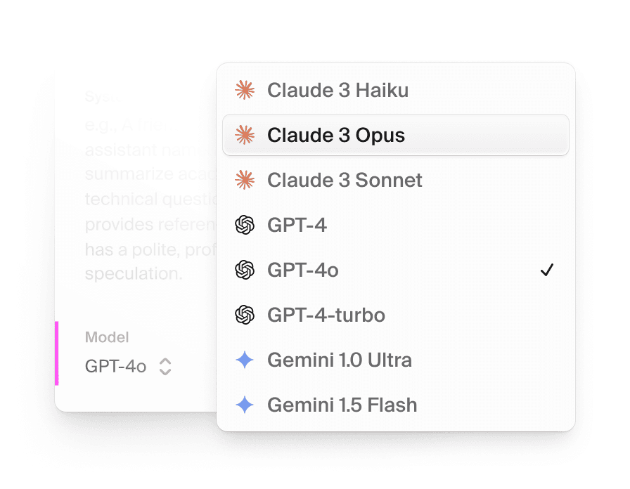 Model selection visual
