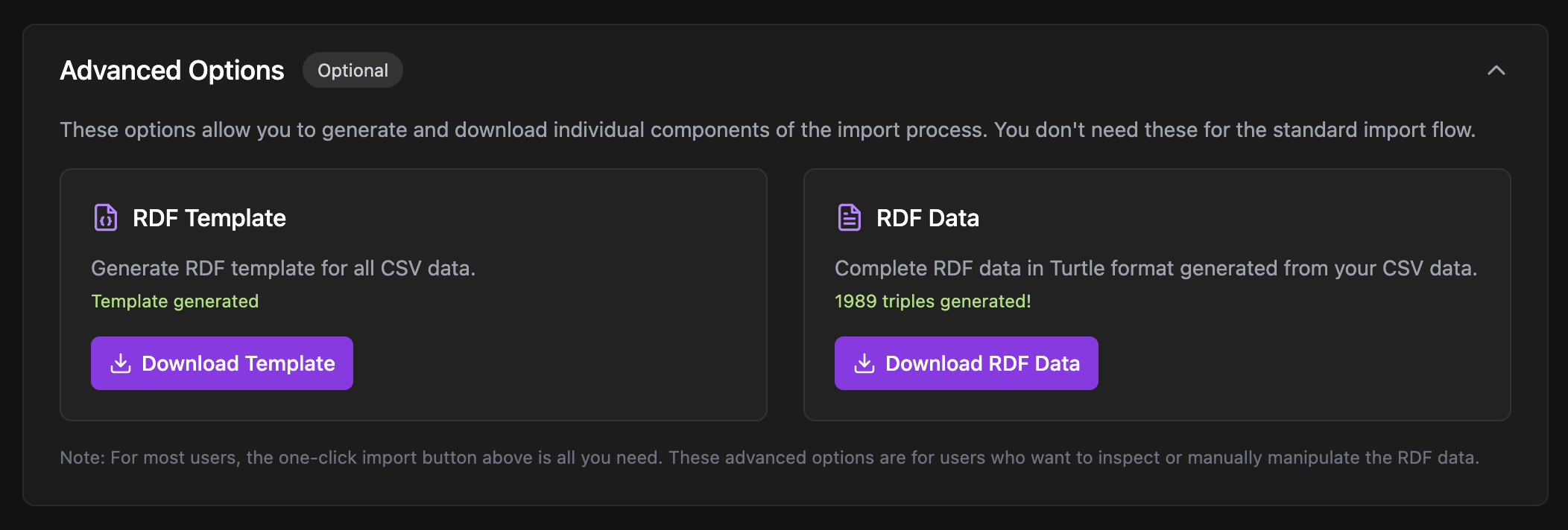 reviewing the RDF template