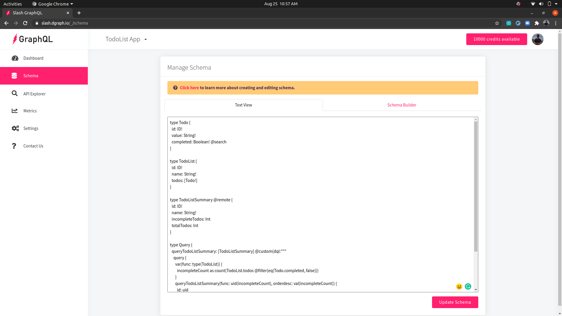 Slash GraphQL Schema