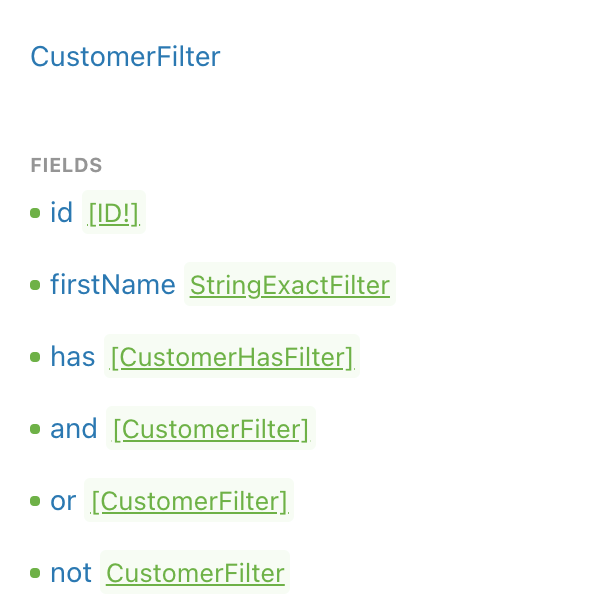 Filter generated