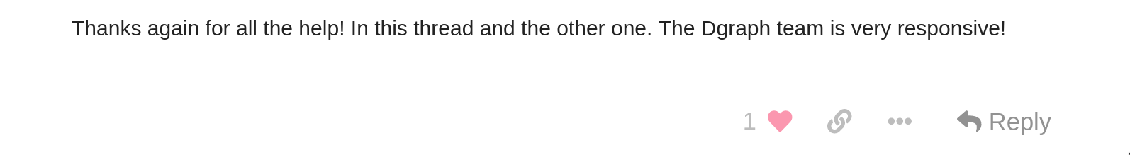 Dgraph users praising