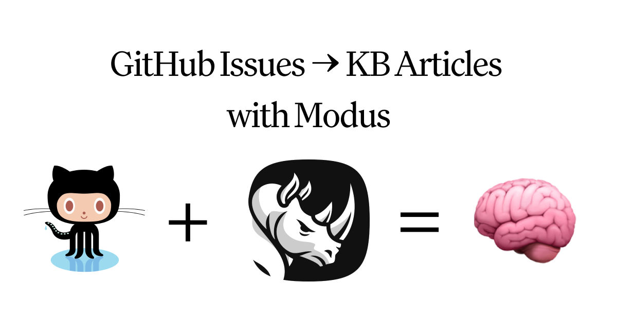 Learn how to use Modus and GitHub Actions to build a GitHub issue summarizer and generate KB articles